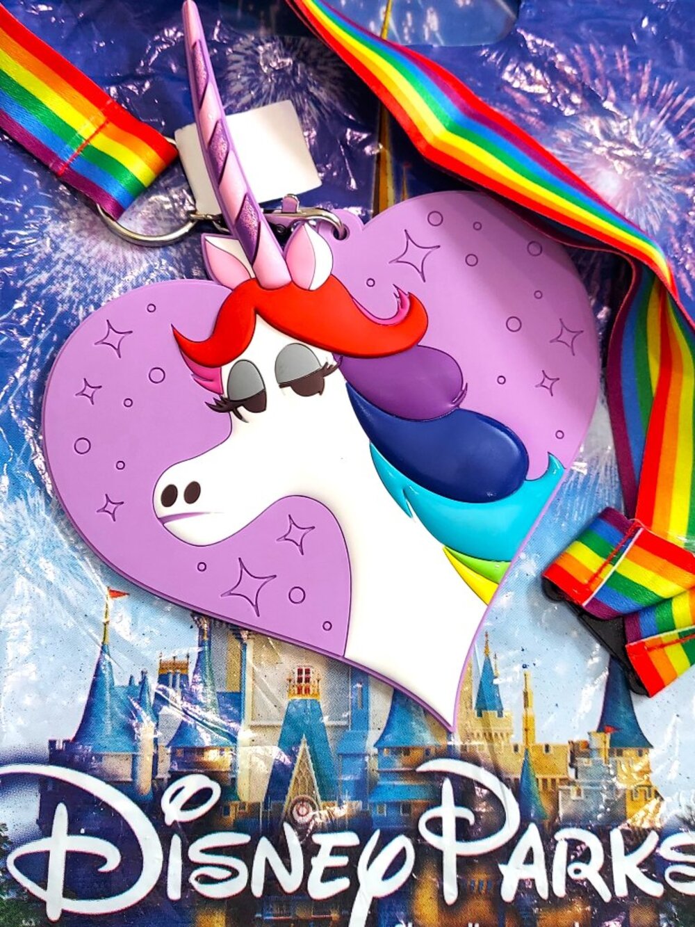 NEW Disney Unicorn Trading Pin Lanyard & Ticket holder, Disney Parks USA